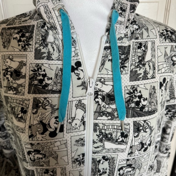 Disney Parks Minnie Mouse Comic-Print Zip Hoodie – Size M - Picture 7 of 9